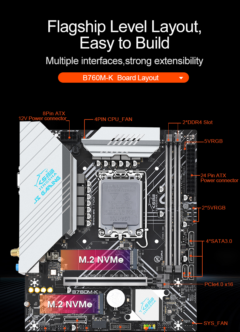 JINGSHA B760M-K Motherboard
